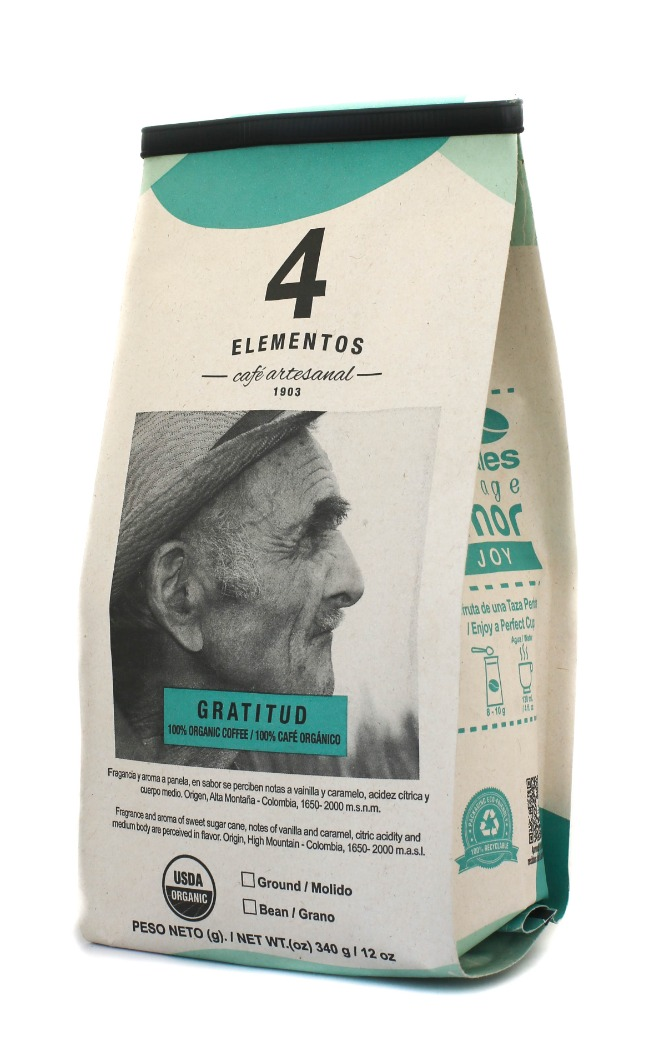 CAFÉ 4 ELEMENTOS - GRATITUD (340g) 100% Orgánico USDA